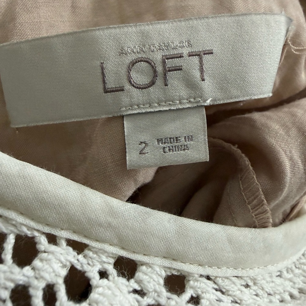 LOFT Ivory Lace Mini Dress - Picture 3 of 5
